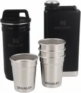 Kit Cantil e Garrafa Térmica Stanley Adventure The Pre-Party 10-01883-062 - Com 4 Copos - Preto