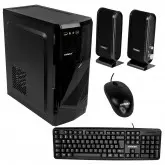 Kit Gabinete Satellite K761 - Com Teclado Espanhol + Mouse + Speaker - Preto