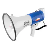 Megafone Ninja Tr-66 - Usb - Bluetooth - 50W - Com Gravador De Áudio - Branco E Azul