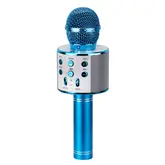 Microfone Sem Fio Ecopower Ep-2114 - 3.5Mm/Usb/Sd/Aux - Com Speaker - Azul