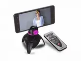 Mini Tripe 360eamp;730; Panoramico Quanta QTTRP1100 Para Smartphone, GoPro - Rosa