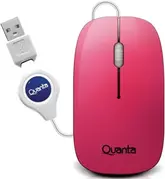 Mouse Optico Quanta MS-600 - USB - Rosa