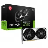 Placa de Vídeo MSI GeForce RTX 4070 VENTUS 2X OC 912-V513-208 - 12GB - GDDR6 - Dual-Fan - PCIE 4.0/HDMI/Displayport
