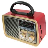 Rádio Portátil Ecopower Ep-F121 - Usb/Sd/Aux - Am/Fm - Bluetooth - Vermelho