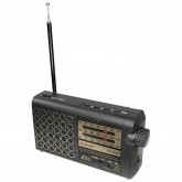 Rádio Portátil Ecopower EP-F222BS - USB/AUX - AM/FM - Bluetooth - Preto