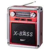 Rádio Portátil Ecopower Ep-F87B - Am/Fm/Sw - Usb/Sd/Aux - Recarregável - Vermelho