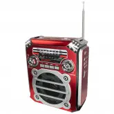 Rádio Portátil Ecopower Ep-F91B - Usb/Sd/Aux - Am/Fm - Bluetooth - Com Lanterna - Vermelho