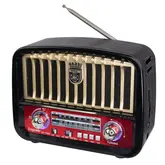 Rádio Portátil Ecopower Ep-F95B - Am/Fm - Usb/Aux/Sd - Bluetooth - Preto E Dourado