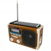 Rádio Portátil Ecopower EP-F97B - USB/SD/AUX - AM/FM - Bluetooth - Com Lanterna - Marrom