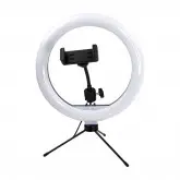 Ring Light Satellite A-MK09 - 10 Polegadas - Com Tripé de Mesa - Preto