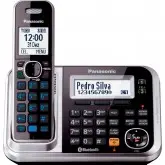 Telefone Sem Fio Panasonic KX-TG7841LC + KXTGA680LCS - 2 Bases - Com Bina - Bivolt - Preto