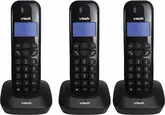 Telefone Sem Fio VTech VT-680-3 - 3 Bases - Com Bina - Bivolt - Preto