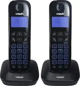 Telefone Sem Fio VTech VT-685-2 - 2 Bases - Com Bina - Bivolt - Preto