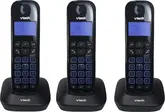 Telefone Sem Fio VTech VT-685-3 - 3 Bases - Com Bina - Bivolt - Preto