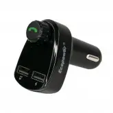 Transmissor FM Ecopower EP-12 - Bluetooth - 2x USB/Micro SD - Com Microfone - Preto