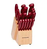COZINHA KITCHENAID JOGO FACAS COM 17 PECAS VERMELHO