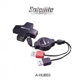 HUB 4P USB 2.0 SATELLITE A-HUB03 PRETO