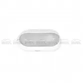 Arandela oval com meia grade em plastico
