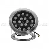 REFLETOR LED EM INOX 18 WATTS