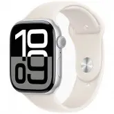 Apple Watch Series 10 46 Mm/M/L Mwx03Lw A2999 Gps - Silver Aluminum/Starlight Sport