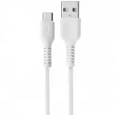 Cabo USB-C MOXOM MX-CB125 1 Metro - Branco
