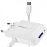 Carregador Moxom Kh-66 Usb + Cabo Usb-C