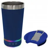 Copo Térmico Prosper Pc-07 De 473 Ml Com Fm/Speaker/Bluetooth - Azul