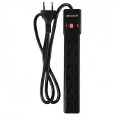 Filtro de Linha MegaStar LLE338 com 6 Tomadas Universais 220V ~ 60Hz - Preto