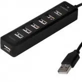 Hub Usb Yookie Hub-09 7 In 1 Com 7 Portas Usb - Preto