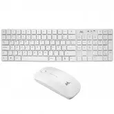 Kit Teclado Sem Fio Mtek Km-5197W Português + Mouse 1.600 Dpi - Branco