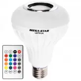 Lâmpada Led Com Alto-Falante Megastar Ls701A De 12 Watts Com Bluetooth Bivolt - Branca