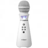 Microfone Sem Fio Moxom Mx-Sk21 Com Speaker - Branco