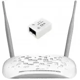 Modem e Roteador Wireless TP-Link TD-W8961N 2 Antenas 300 Mbps em 2.4GHz - Branco