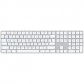 Teclado Sem Fio Apple Magic Keyboard A2520 Mk2C3Ll Inglês Com Touch Id - Branco/Prata