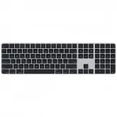 Teclado Sem Fio Apple Magic Keyboard With Touch Id And Numeric Keypad A2520 Mmmr3Ll Inglês Com Bluetooth - Cinza/Preto