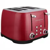 Torradeira Aiwa Aw-Td5728R 1.600 Watts 7 Temperaturas 220 - 240 V ~ 50/60 Hz - Vermelha/Prata