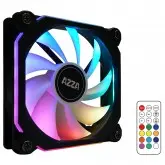 Cooler para Gabinete Azza Prisma FFAZ-12DRGB-211 com iluminação RGB/120mm/Controle remoto - Preto/Branco