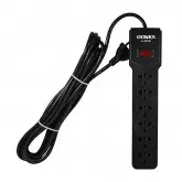 Filtro de linha com 6 tomadas Satelite A-R113 3 Metros/Bivolt - Preto