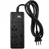 Filtro de Linha Mtek SPS-6 com 3 Tomadas/2 USB/Bivolt - Preto