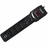 Filtro De Linha Quanta QTF07 com 5 Tomadas/USB (1.5 metros) - Preto