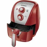 Fritadeira Elétrica Mondial Air Fryer Family inox red AFN-40-RI com 1500W/4L/220V - Vermelho/Prata