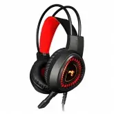 Headset Gaming Kolke Dark KGA-472 / Driver de 40 mm com iluminação Led Vermelha - Preto/Vermelho