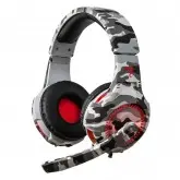 Headset Kolke Soldier KGA-450 para PC/PS3/PS4 Com Microfone Retrátil/Jack 3 5mm de 4 Contatos/Usb - Camuflado/Cinza