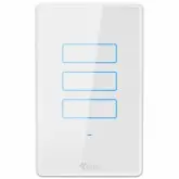 Interruptor de Parede Inteligente 4life Smart Light Switch FL801-3 Wi-Fi/3 Botões/Bivolt - Branco