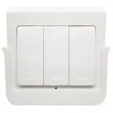 Interruptor de Parede Smart Eachen V2-3C 433MHZ RF8600013-WT Wi-Fi/3 Botões - Branco