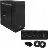 Kit Gabinete Mtek Barebone DK03 com Fonte + Speaker + Teclado Espanhol + Mouse - Preto