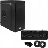 Kit Gabinete Mtek Barebone DK05 com Fonte + Speaker + Teclado Espanhol + Mouse - Preto