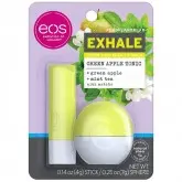 Protetor Labial EOS Lip Balm Stick + Lip Balm Sphere Exhale - Green Apple Tonic 4/7g (2 Unidades)