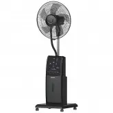 Ventilador Quanta QTVUAM1 com Umidificador Antimosquitos/3 velocidades/127V - Preto