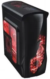 GABINETE GAMER SATELLITE K364 1BAIA BAREBONES PRETO